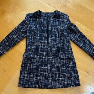 Jones New York Black and White Textured Jacket. Like new condition